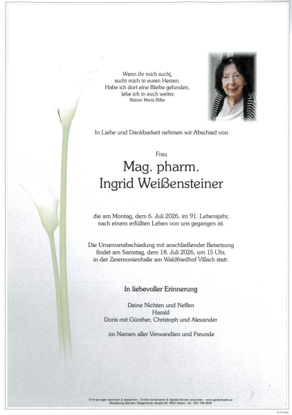 Parte von Ingrid Weißensteiner