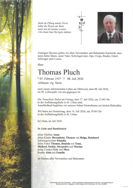Parte von Thomas  Pluch