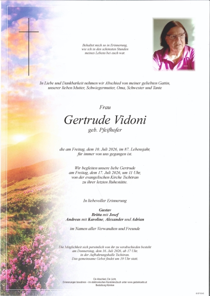 Parte von Gertrude Vidoni