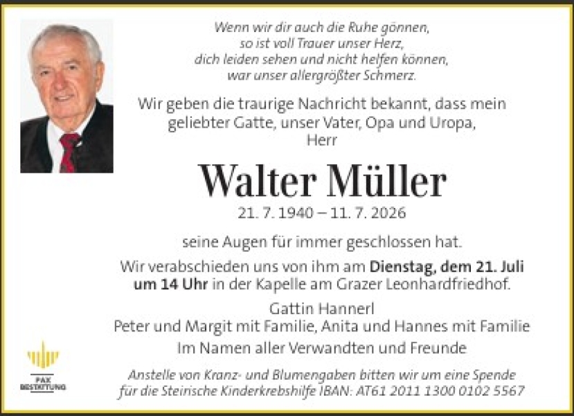 Parte von Walter Müller