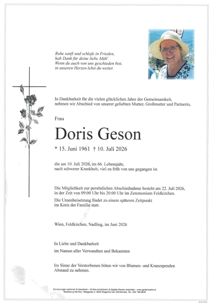 Parte von Doris Geson