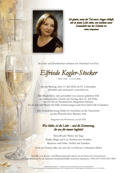 Parte von Elfriede Kogler-Stocker