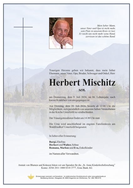 Parte von Herbert Mischitz sen.