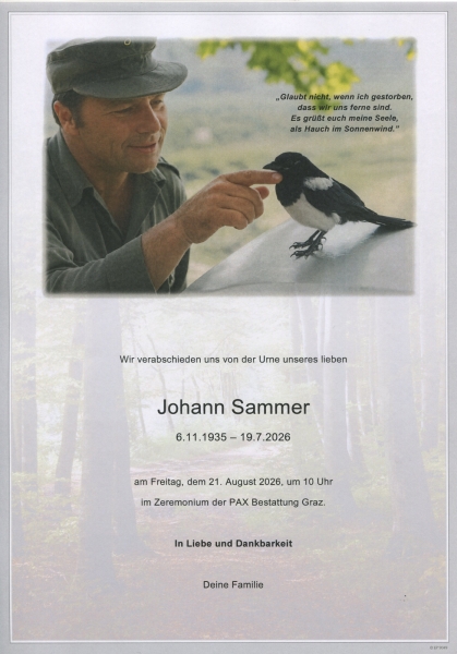 Parte von Johann Sammer