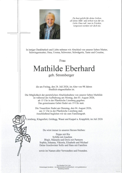 Parte von Mathilde Eberhard