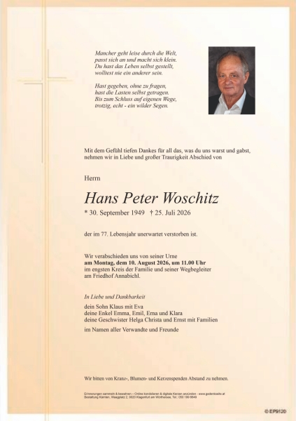 Parte von Hans Peter Woschitz