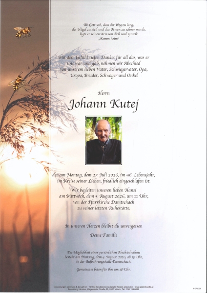 Parte von Johann Kutej