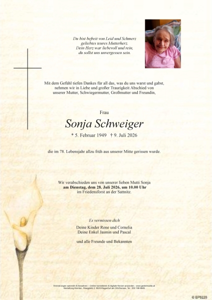 Parte von Sonja Schweiger