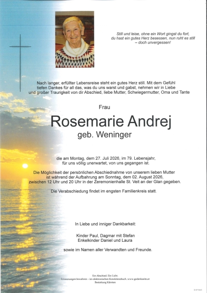 Parte von Rosemarie Andrej