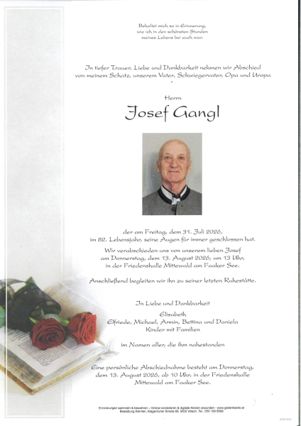 Parte von Josef Gangl