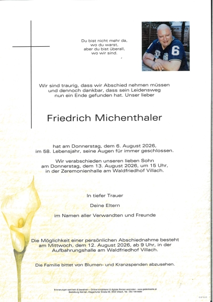 Parte von Friedrich Michenthaler