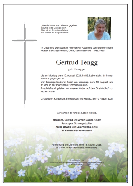 Parte von Gertrud Tengg