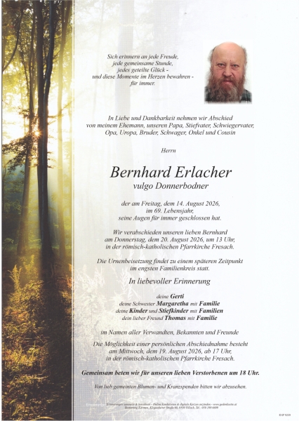 Parte von Bernhard Erlacher