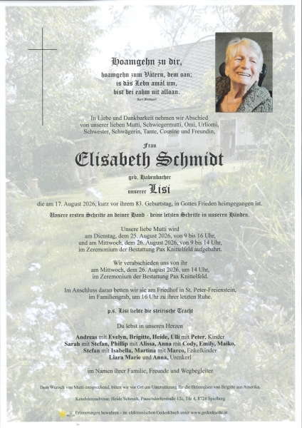 Parte von Elisabeth Schmidt