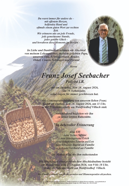 Parte von Franz Josef Seebacher