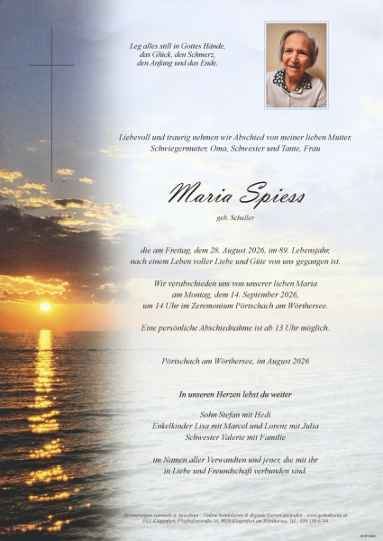 Parte von Maria Spiess