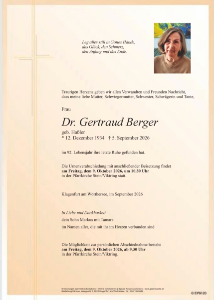 Parte von Gertraud Berger