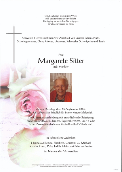 Parte von Margarete Sitter
