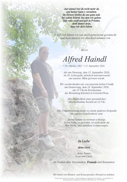 Parte von Alfred Haindl