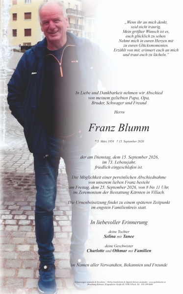Parte von Franz Blumm