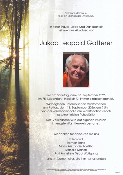 Parte von Jakob Leopold  Gatterer