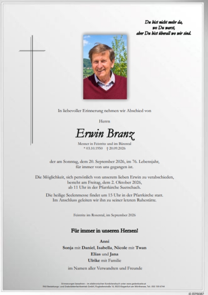 Parte von Erwin Branz
