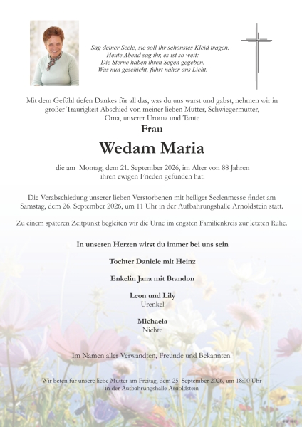 Parte von Maria Wedam