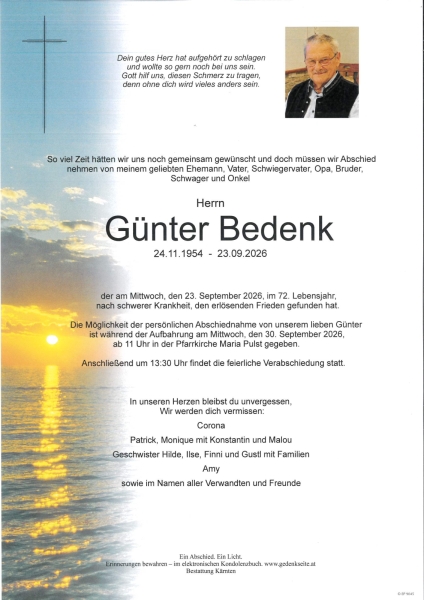 Parte von Günter Bedenk