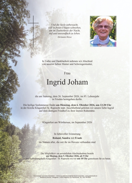 Parte von Ingrid Joham