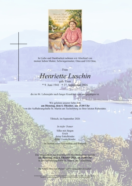 Parte von Henriette Luschin 
