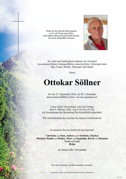 Parte von Ottokar Söllner