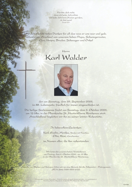 Parte von Karl Walder