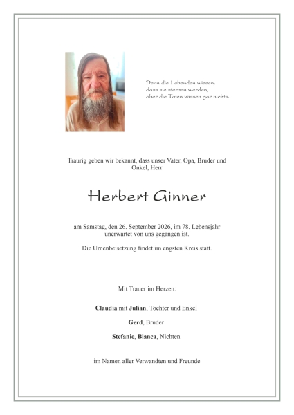 Parte von Herbert Ginner