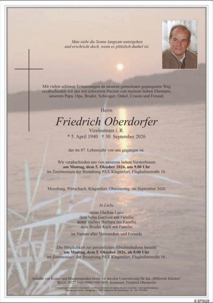 Parte von Friedrich Oberdorfer