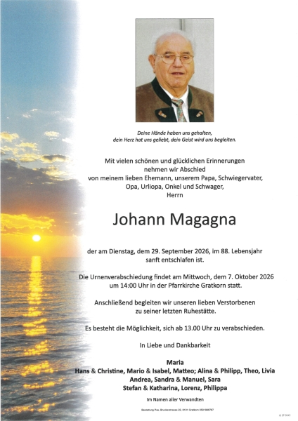 Parte von Johann Magagna