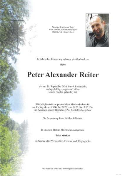Parte von Peter Alexander Reiter