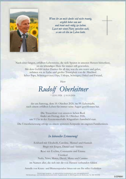 Parte von Rudolf  Oberleitner