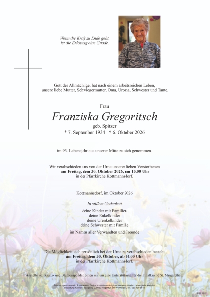 Parte von Franziska Gregoritsch