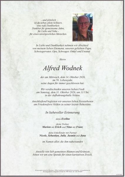 Parte von Alfred Wodnek