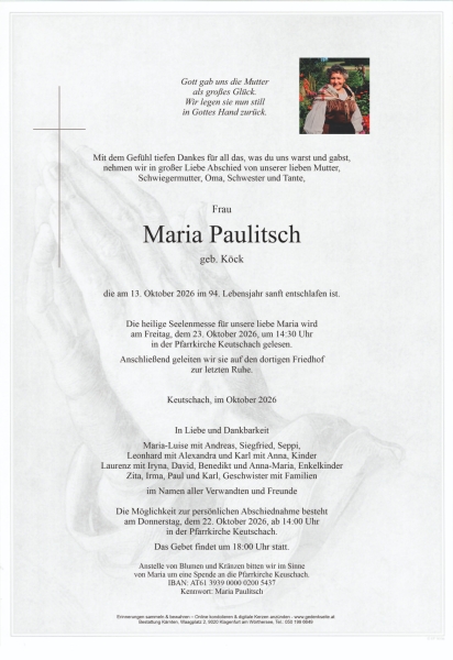 Parte von Maria Paulitsch