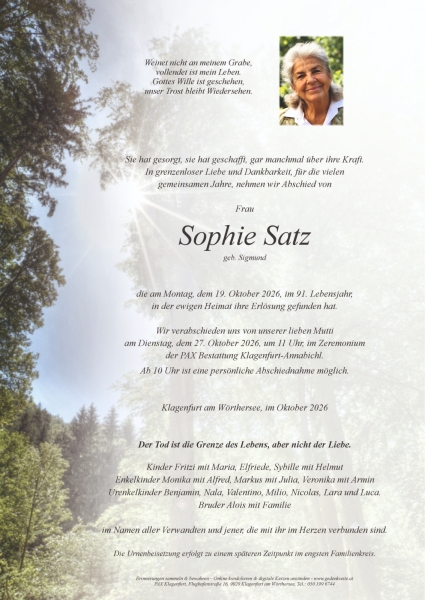 Parte von Sophie Satz