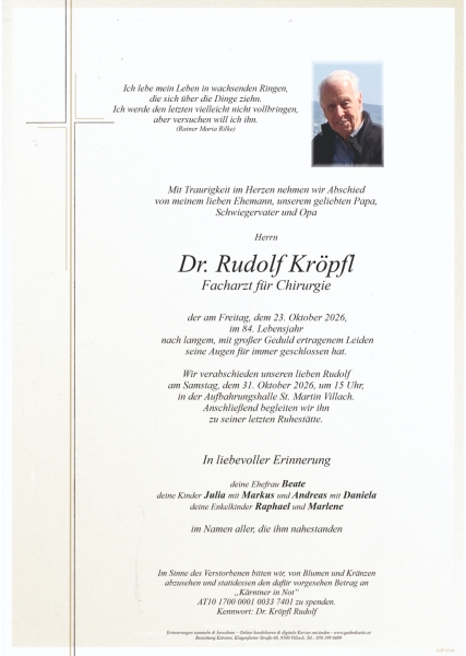 Parte von Rudolf Kröpfl